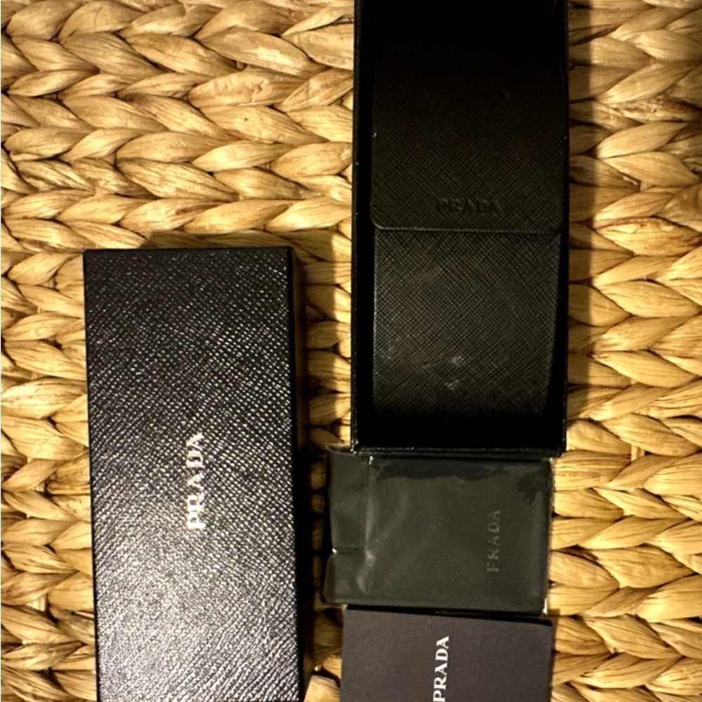 Prada Women's Gold and Black Sunglasses - Picture 2 of 9